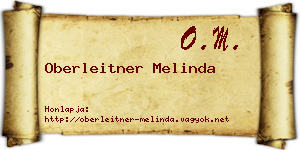 Oberleitner Melinda névjegykártya